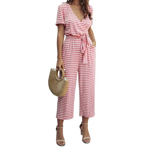 women's jumpsuits & rompers women summer romper jumpsuit short sleeve stripe v neck bandage belt womens female bodysuits, Black;white
women's jumpsuits & rompers women summer romper jumpsuit short sleeve stripe v neck bandage belt womens female bodysuits, Black;white