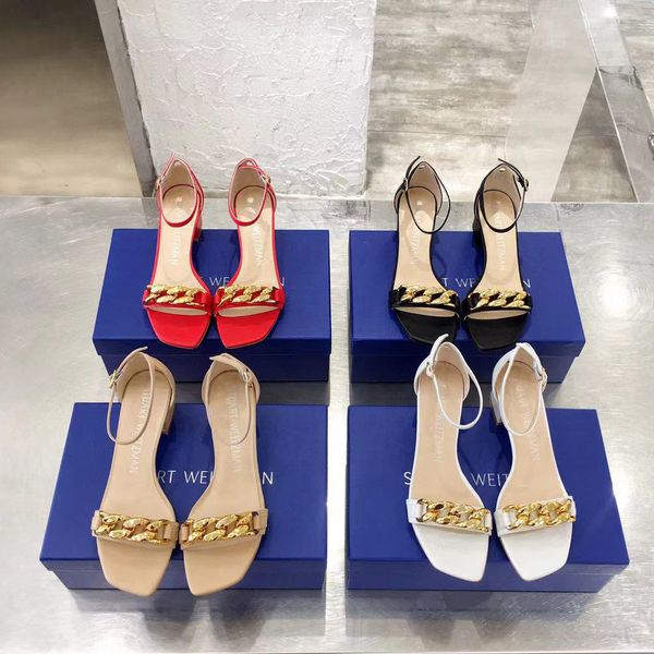 summer luxury designer latest fashion sandals sheepskin womens mid-heel shoes with thick heel 6.5cm high metal chain ankle wrap open toe out, Black
summer luxury designer latest fashion sandals sheepskin womens mid-heel shoes with thick heel 6.5cm high metal chain ankle wrap open toe out, Black