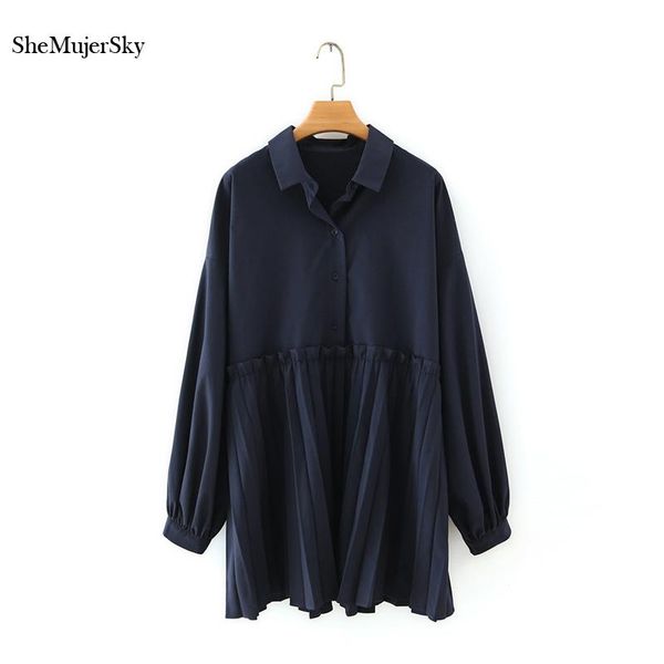 shemujersky women dark blue long sleeve blouses turn-down collar spliced pleated shirts 2021 fashion women's &, White
shemujersky women dark blue long sleeve blouses turn-down collar spliced pleated shirts 2021 fashion women's &, White