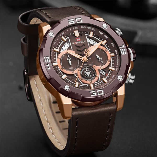 wristwatches naviforce watch men waterproof stainless steel quartz sport chronograph military clock wrist relogio masculino, Slivery;brown
wristwatches naviforce watch men waterproof stainless steel quartz sport chronograph military clock wrist relogio masculino, Slivery;brown