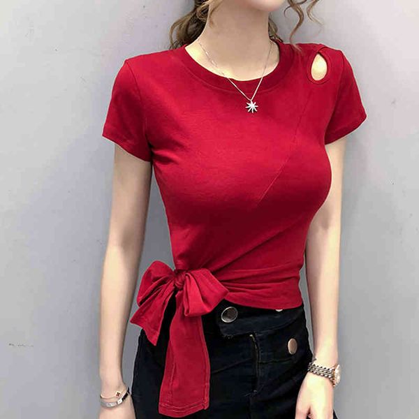 women's t-shirt shintimes fashion lace up bow short shirt woman hollow out sleeve summer ee femme a1zy, White
women's t-shirt shintimes fashion lace up bow short shirt woman hollow out sleeve summer ee femme a1zy, White