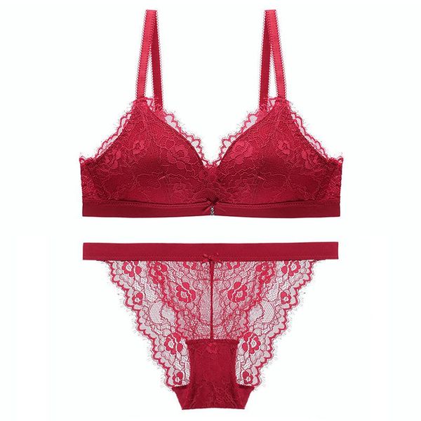 bras sets vvues women bra brief underwear lace cotton crotch 3/4 cup wireless comfortable lingerie 2021 spring drop ship, Red;black
bras sets vvues women bra brief underwear lace cotton crotch 3/4 cup wireless comfortable lingerie 2021 spring drop ship, Red;black