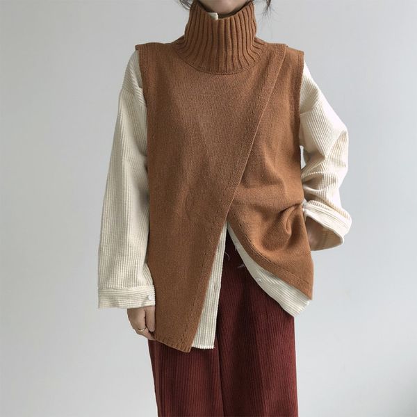 women's sweaters female sleeveless korean sweater, mainly women's sweater knitted or crocheted with a turtleneck 13sh, White;black
women's sweaters female sleeveless korean sweater, mainly women's sweater knitted or crocheted with a turtleneck 13sh, White;black