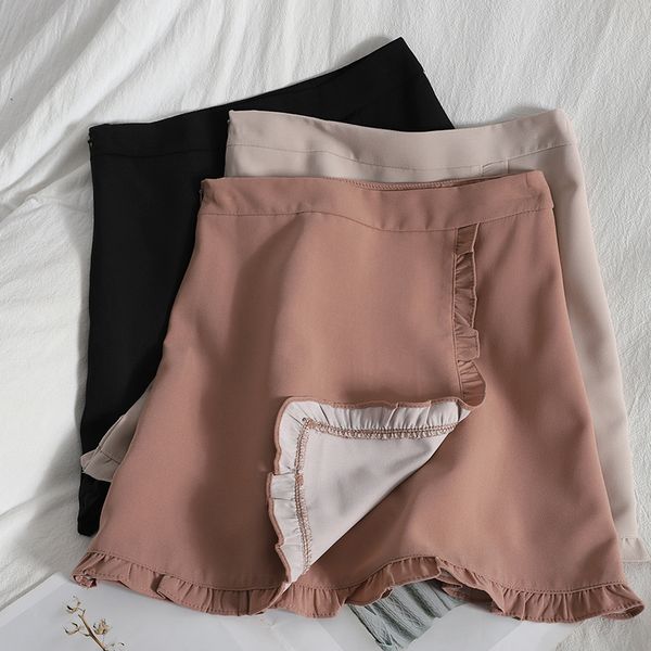 korean vintage irregular ruffled student short skirt spring high waist bag hip for womens casual solid color a-line 210420, Black
korean vintage irregular ruffled student short skirt spring high waist bag hip for womens casual solid color a-line 210420, Black