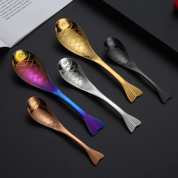 stainless steel creative fish shape soup spoon home dessert coffee rice children's cartoon spoons
stainless steel creative fish shape soup spoon home dessert coffee rice children's cartoon spoons