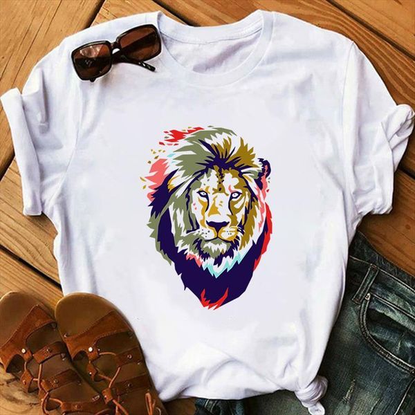 fashion harajuku streetwear cartoon print women t shirt lion o neck graphic tee drop, White
fashion harajuku streetwear cartoon print women t shirt lion o neck graphic tee drop, White
