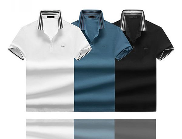 men polo designer polos t shirt summer fashion breathable short-sleeved lapel casual embroidery short sleevestripe solid color chest letter, White;black
men polo designer polos t shirt summer fashion breathable short-sleeved lapel casual embroidery short sleevestripe solid color chest letter, White;black