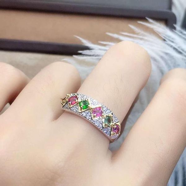 cluster rings anniversary ring natural and real tourmaline 925 sterling silver fine jewelry for men or women, Golden;silver
cluster rings anniversary ring natural and real tourmaline 925 sterling silver fine jewelry for men or women, Golden;silver