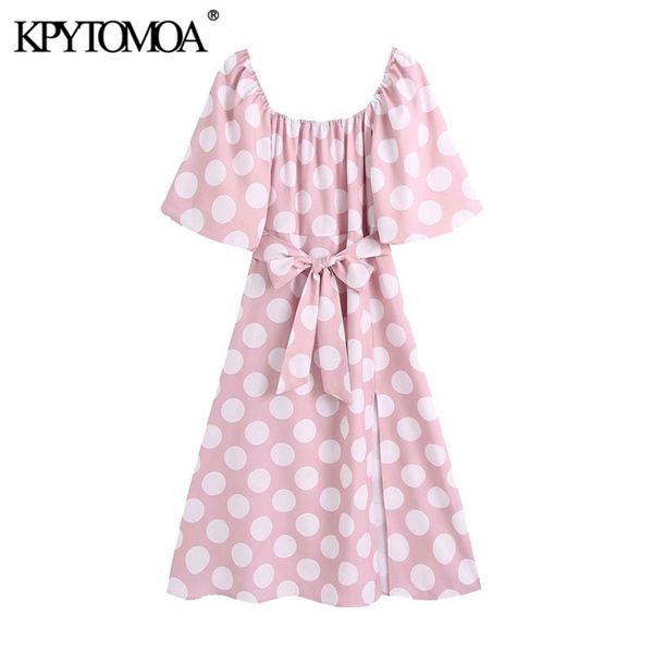women sweet fashion polka dot print midi dress short sleeve front slit female dresses vestidos mujer 210420, White
women sweet fashion polka dot print midi dress short sleeve front slit female dresses vestidos mujer 210420, White