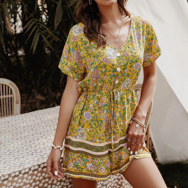 floral printed women's casual summer playsuits mini short sleeve v-neck beach rompers sashes outfits yellow xl jumpsuits &, Black;white
floral printed women's casual summer playsuits mini short sleeve v-neck beach rompers sashes outfits yellow xl jumpsuits &, Black;white