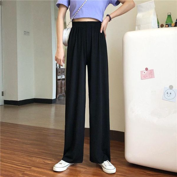 women's pants & capris women spring and autumn high waist drop black loose summer thin mopping casual straight fall long, Black;white
women's pants & capris women spring and autumn high waist drop black loose summer thin mopping casual straight fall long, Black;white
