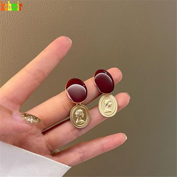 dangle & chandelier kshmir vintage metal ear studs creative coins head drop oil earrings temperament wine red jewelry gifts 2021, Silver
dangle & chandelier kshmir vintage metal ear studs creative coins head drop oil earrings temperament wine red jewelry gifts 2021, Silver