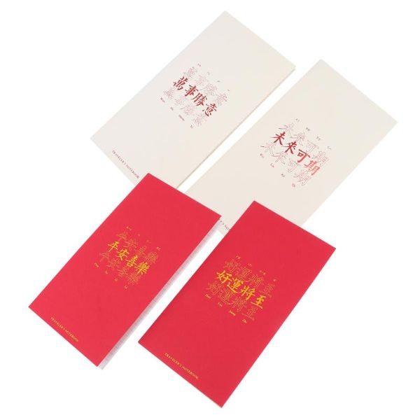 4pcs notebooks portable journals blessing themed account books notepads, Purple;pink
4pcs notebooks portable journals blessing themed account books notepads, Purple;pink
