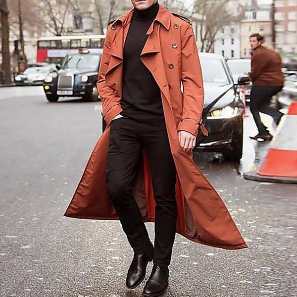 men's jackets trench coat mens overcoat casual slim fit windbreak plus size solid long men fashion spring jacket homme, Black;brown
men's jackets trench coat mens overcoat casual slim fit windbreak plus size solid long men fashion spring jacket homme, Black;brown