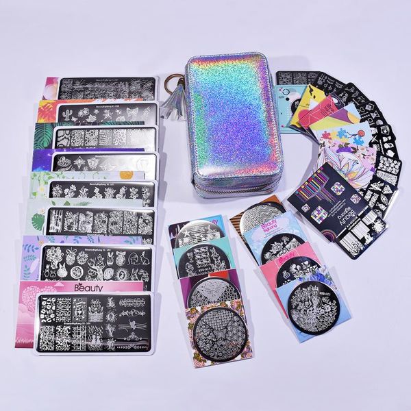 nail art templates beautybigbang stamping plates set 24 pcs geometry flower animal style vintage stainless steel nails with bag, White
nail art templates beautybigbang stamping plates set 24 pcs geometry flower animal style vintage stainless steel nails with bag, White