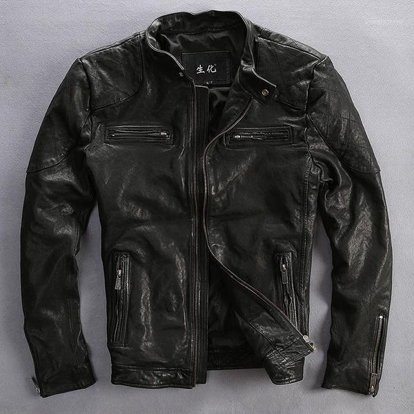 men's leather & faux factory 2021 genuine jacket man vegetable tanned sheepskin slim fit bomber motorcycle biker jackets jaqueta, Black
men's leather & faux factory 2021 genuine jacket man vegetable tanned sheepskin slim fit bomber motorcycle biker jackets jaqueta, Black