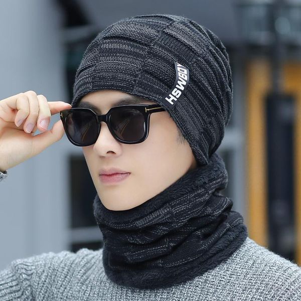 berets winter knit beanie hats scarf set warm hat skull cap neck thick fleece and for men women, Blue;gray
berets winter knit beanie hats scarf set warm hat skull cap neck thick fleece and for men women, Blue;gray