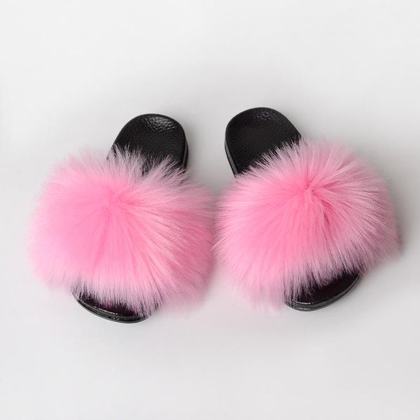 slippers children fake faux fur slides sandals in summer factory direct sales pvc soles, Black
slippers children fake faux fur slides sandals in summer factory direct sales pvc soles, Black