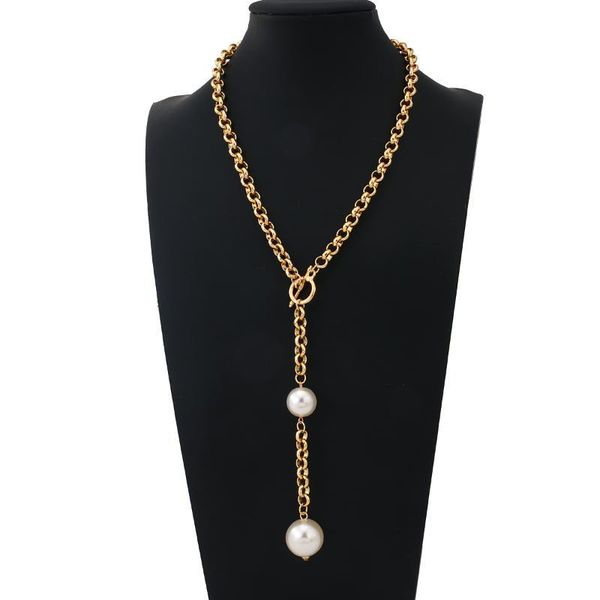 fashion 2021 pearl long pendant choker necklace for women wedding punk gold color thin chain neck jewelry gift chains, Silver
fashion 2021 pearl long pendant choker necklace for women wedding punk gold color thin chain neck jewelry gift chains, Silver