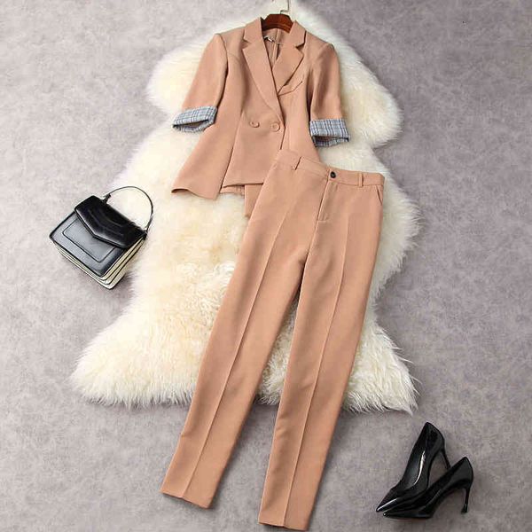 women's two piece pants spring half sleeve notched-lapel green / khaki plaid double-breasted blazers + long suits work 2 s set lm121193, White
women's two piece pants spring half sleeve notched-lapel green / khaki plaid double-breasted blazers + long suits work 2 s set lm121193, White