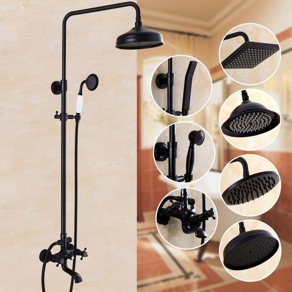 bathroom black antique brass shower column set wall mounted 8" rainfall mixer tap faucet 3-functions valve sets
bathroom black antique brass shower column set wall mounted 8" rainfall mixer tap faucet 3-functions valve sets
