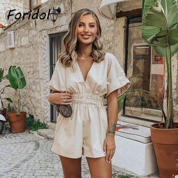 foridol wide leg summer women rompers v neck casual streetwear pockets overalls high waist playsuits new 210415, Black;white
foridol wide leg summer women rompers v neck casual streetwear pockets overalls high waist playsuits new 210415, Black;white