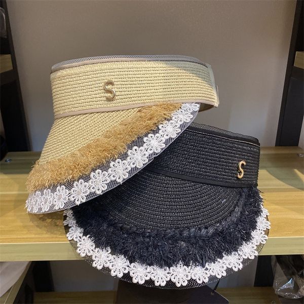 21 summer empty hat letter burr flower decorative straw hat summer sun protection sun visor signature fashion cap zy, Blue;gray
21 summer empty hat letter burr flower decorative straw hat summer sun protection sun visor signature fashion cap zy, Blue;gray