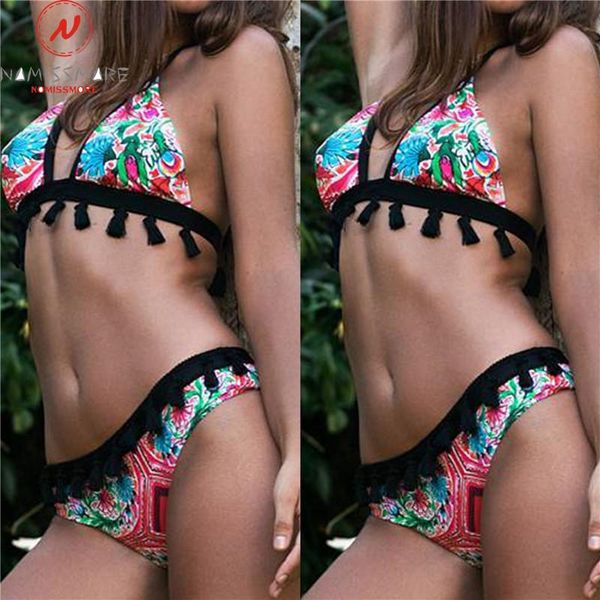 two piece dress beach style women summer sets for bath swim tassel decor sling sleeveless backless print short elasitc waist brief, White
two piece dress beach style women summer sets for bath swim tassel decor sling sleeveless backless print short elasitc waist brief, White