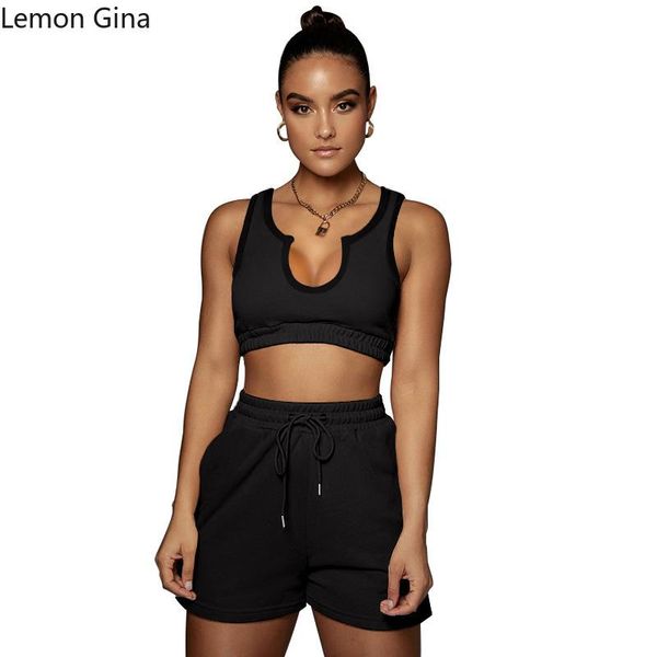 women's tracksuits lemon gina v-neck vest shorts waybill set of two pieces, Gray
women's tracksuits lemon gina v-neck vest shorts waybill set of two pieces, Gray