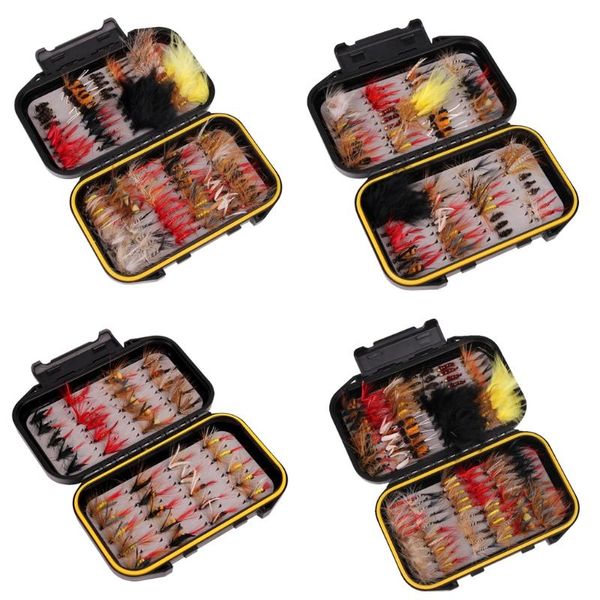 fishing hooks flies kit with tackle box case, dry wet flies, nymphs, streamers for bass salmon trout lures
fishing hooks flies kit with tackle box case, dry wet flies, nymphs, streamers for bass salmon trout lures