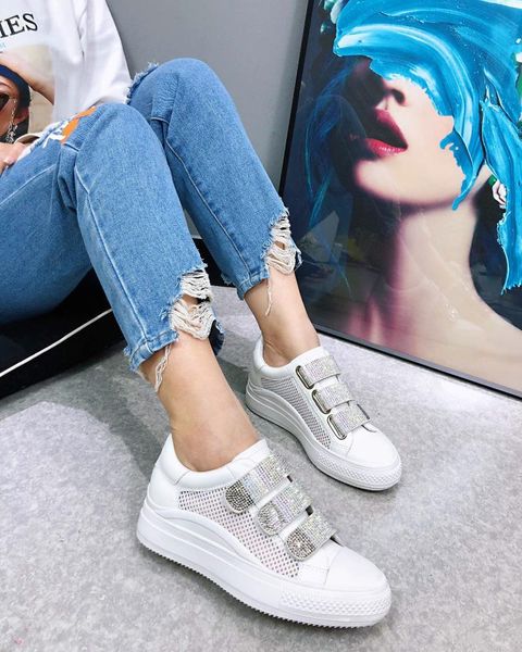 dress shoes summer women casual wedge mesh crystal blingbling sneakers ladies fashion shoe high heels genuine leather height increase, Black
dress shoes summer women casual wedge mesh crystal blingbling sneakers ladies fashion shoe high heels genuine leather height increase, Black