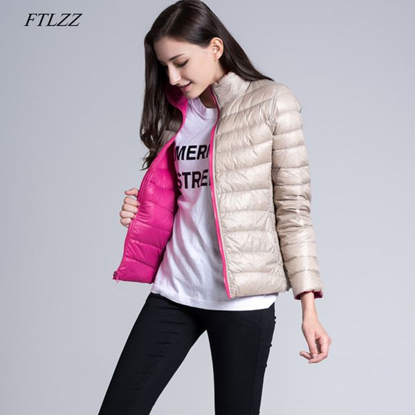 winter down jacket women ultra light 90% white duck double side short coats female slim warm parkas 210423, Black
winter down jacket women ultra light 90% white duck double side short coats female slim warm parkas 210423, Black