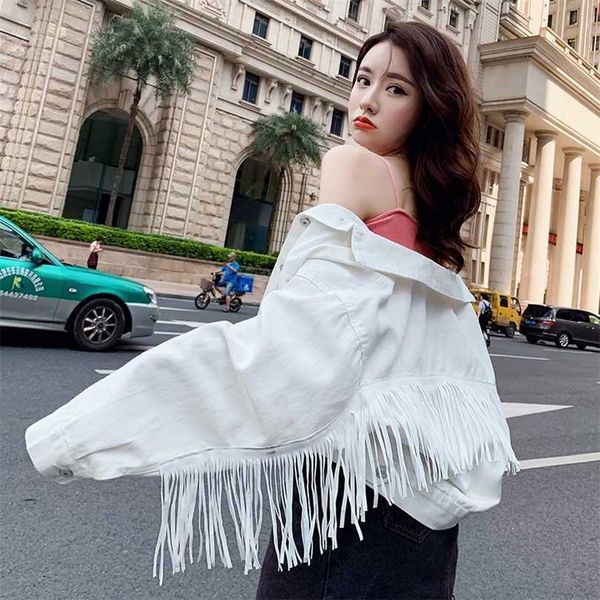 woman jeans jacket women denim tassel jackets short fashion loose female casual long sleeve button outwear coats white 307c 211014, Black;brown
woman jeans jacket women denim tassel jackets short fashion loose female casual long sleeve button outwear coats white 307c 211014, Black;brown