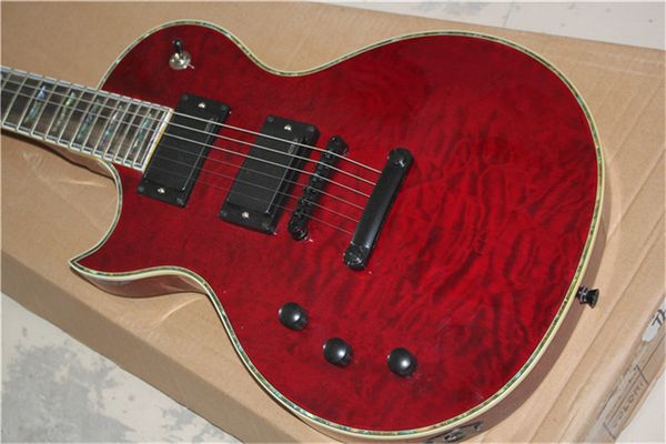 red slash electric guitar tiger maple zebra pickups rosewood fingerboard mahogany body
red slash electric guitar tiger maple zebra pickups rosewood fingerboard mahogany body