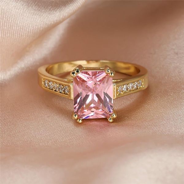 wedding rings female luxury pink crystal stone jewelry charm gold color thin for women cute bride square zircon engagement ring, Slivery;golden
wedding rings female luxury pink crystal stone jewelry charm gold color thin for women cute bride square zircon engagement ring, Slivery;golden