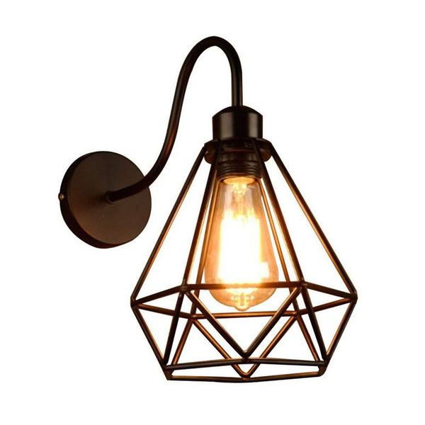 wall lamps nordic diamond shape bird cage led lamp retro industrial loft style mounted light for bedroom restaurant black iron
wall lamps nordic diamond shape bird cage led lamp retro industrial loft style mounted light for bedroom restaurant black iron