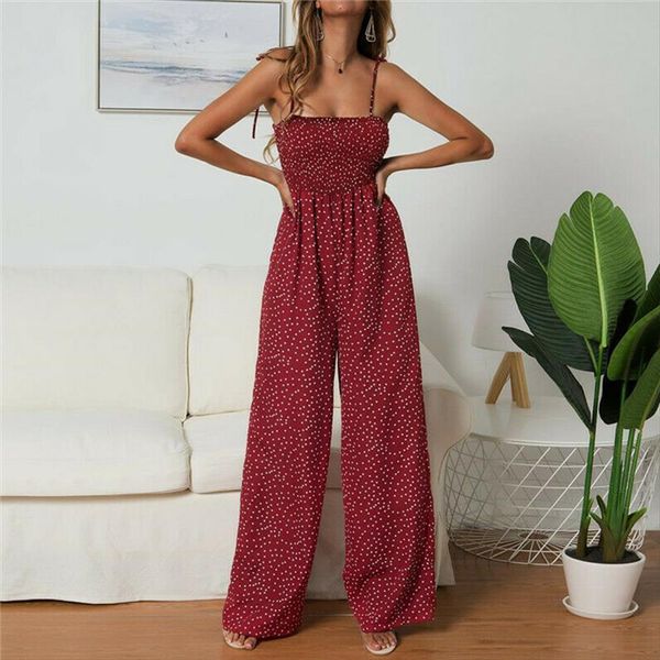 bowknot sleeveless summer strap backless women romper wide leg pants trousers beach polka dot, Black;white
bowknot sleeveless summer strap backless women romper wide leg pants trousers beach polka dot, Black;white