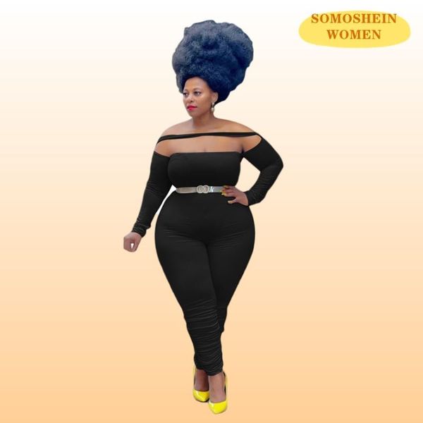 plus size pants somoshein women clothing solid color 4xl bodycon jumpsuits strapless streetwear fall clothes combinaison femme, Black
plus size pants somoshein women clothing solid color 4xl bodycon jumpsuits strapless streetwear fall clothes combinaison femme, Black