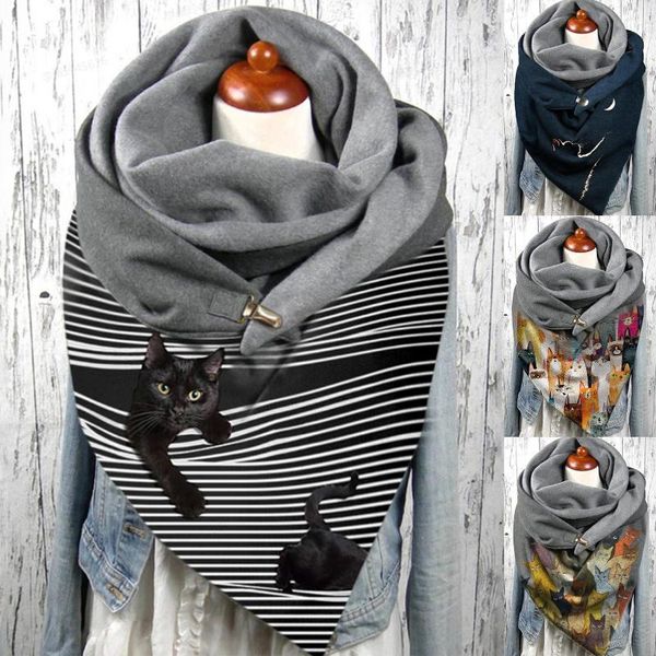 scarves 180x75cm winter scarf women cats print button scarfs for ladies soft neck wrap shawl warm long, Blue;gray
scarves 180x75cm winter scarf women cats print button scarfs for ladies soft neck wrap shawl warm long, Blue;gray