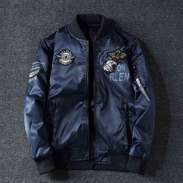 spring and autumn jacket coat double-sided air force flight suit baseball collar casual winter large men's wear, Black
spring and autumn jacket coat double-sided air force flight suit baseball collar casual winter large men's wear, Black