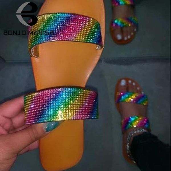 slippers bonjomarisa arrival ins colorful crystal flat shining party women fashion summer beach shoes woman, Black
slippers bonjomarisa arrival ins colorful crystal flat shining party women fashion summer beach shoes woman, Black