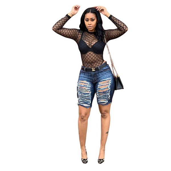 women's shorts european and american clothing explosive style ripped fringed denim midpants, White;black
women's shorts european and american clothing explosive style ripped fringed denim midpants, White;black