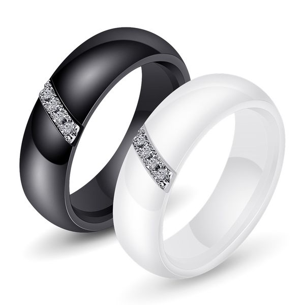 couple black and white ceramic ring titanium steel ring micro-inlaid aaa-grade zircon gas color wear rings wholesale, Silver
couple black and white ceramic ring titanium steel ring micro-inlaid aaa-grade zircon gas color wear rings wholesale, Silver