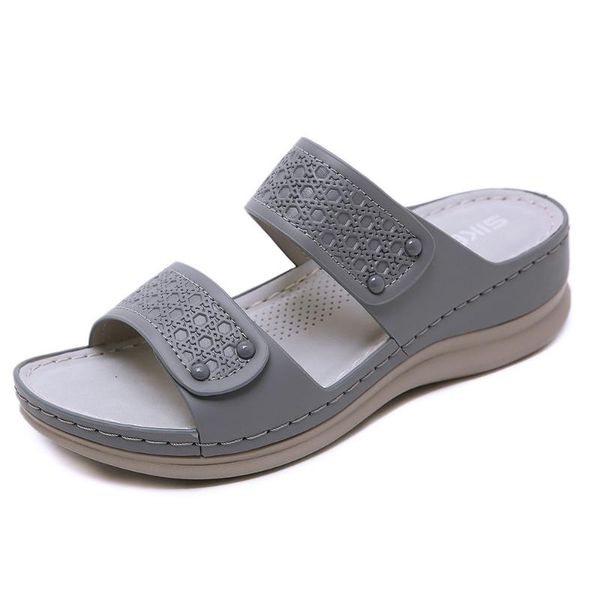 fashion women summer round toe thicken wedge heel sandals 2021 ladies pu leather solid color outdoor non-slip casual, Black
fashion women summer round toe thicken wedge heel sandals 2021 ladies pu leather solid color outdoor non-slip casual, Black