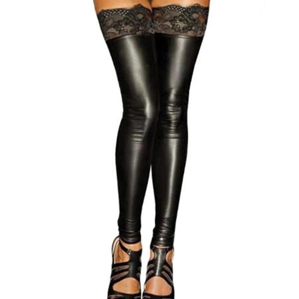 socks & hosiery women wet look faux leather thigh high stockings gothic lace patchwork black skinny long, Black;white
socks & hosiery women wet look faux leather thigh high stockings gothic lace patchwork black skinny long, Black;white
