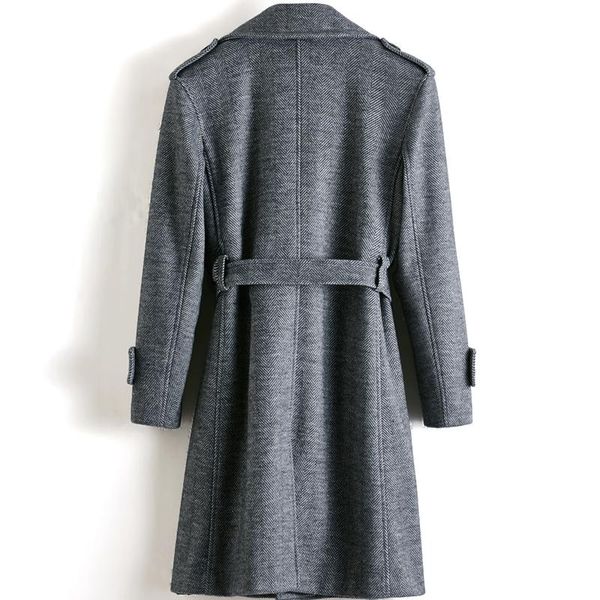 men's wool & blends retro classic herringbone coat long handsome thick double breasted casual winter fashion plus size s-6xl, Black
men's wool & blends retro classic herringbone coat long handsome thick double breasted casual winter fashion plus size s-6xl, Black