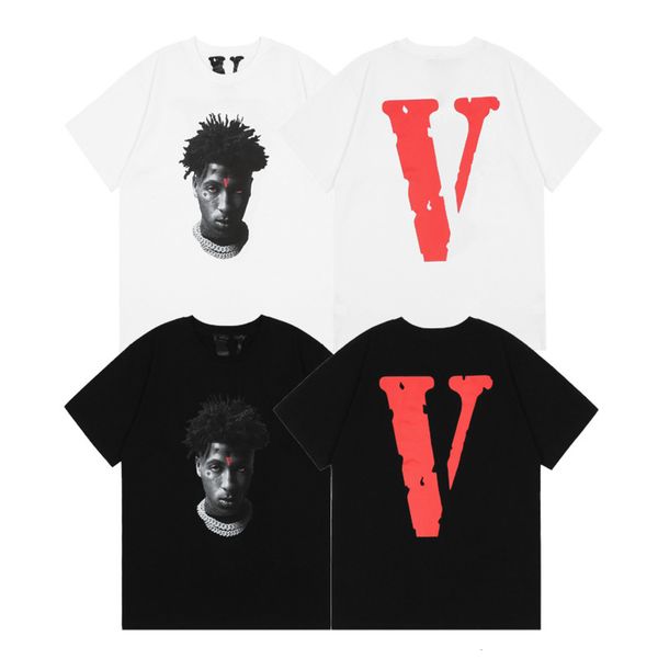 vlones fashion brand t-shirt short sleeve portrait print co branded big v men's and women's hip hop vibd style, White
vlones fashion brand t-shirt short sleeve portrait print co branded big v men's and women's hip hop vibd style, White