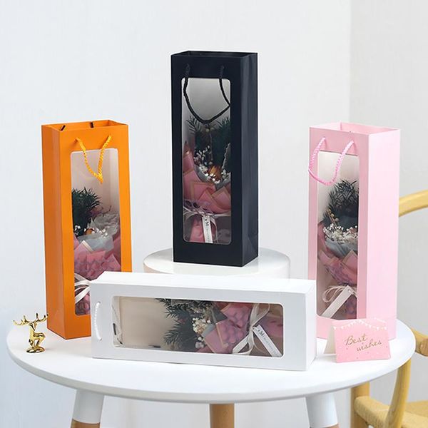 flower gift paper boxes clear window transparant square shape portable packing bags wrap
flower gift paper boxes clear window transparant square shape portable packing bags wrap