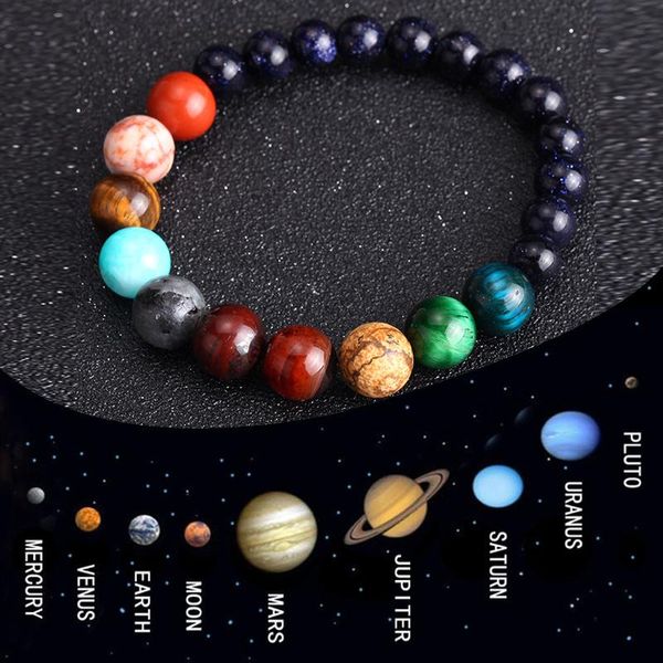 charm bracelets beaded bracelet men natural stone eight planets universe yoga chakra solar system guardian star for jewelry 2021, Golden;silver
charm bracelets beaded bracelet men natural stone eight planets universe yoga chakra solar system guardian star for jewelry 2021, Golden;silver