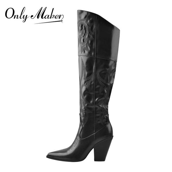 boots onlymaker winter women's black brown knee high pointed toe chunky pull on embroidered thick heels zipper large size
boots onlymaker winter women's black brown knee high pointed toe chunky pull on embroidered thick heels zipper large size